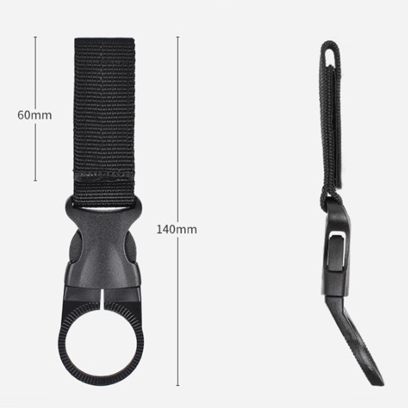 Karabīnes Taktiskais aprīkojums Ūdens pudeles turētājs Jostas skava Militārais neilona siksnas sprādzes āķis āra kempinga aprīkojums EDC rīki