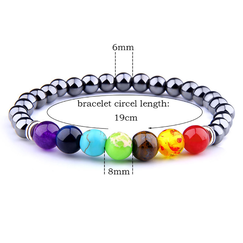 7 čakru Reiki Sieviešu Rokassprādzes Ametisti Kaķa acs Dziedinošs Līdzsvars Dabīgs Skaidu Akmens Pērlītes Rokassprādze Enerģija Lūgšana Rotaslietas Vīriešiem