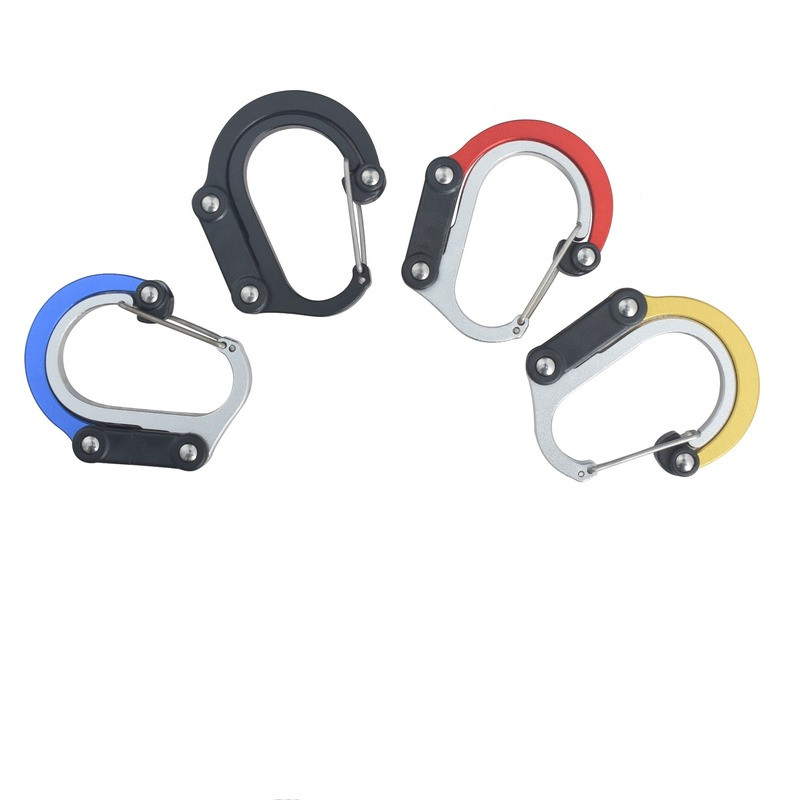 Daugiafunkcinės sagties lauko taktinės reikmenys Aliuminio lydinio D tipo greito kablio lauko kabliukų partija