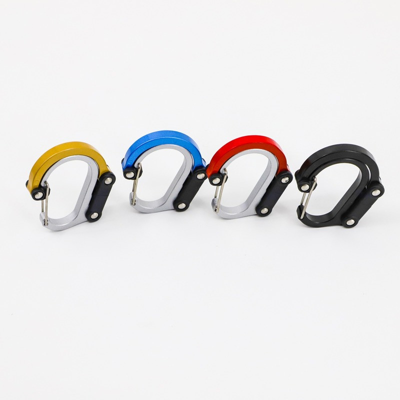 Daugiafunkcinės sagties lauko taktinės reikmenys Aliuminio lydinio D tipo greito kablio lauko kabliukų partija