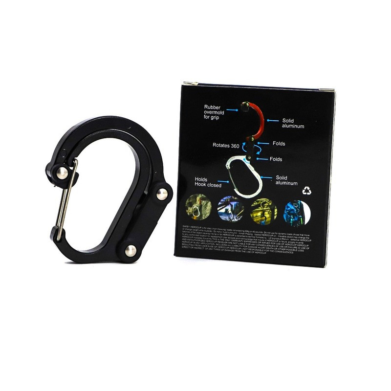 Daugiafunkcinės sagties lauko taktinės reikmenys Aliuminio lydinio D tipo greito kablio lauko kabliukų partija