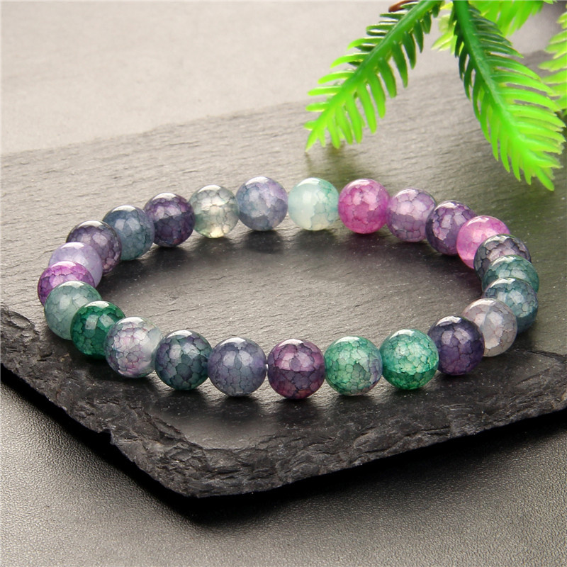 Čakra Natūralaus akmens apyrankė Agatai Kvarco karoliukai Apyrankės Moterims Žavingos Elastinės Apyrankės Vyriški Rankų darbo Puošnūs energijos papuošalai