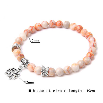 Sievietēm Dabīgā akmens Rokassprādze Lotoss Kulons Pērlītes Rokassprādze Amazonīts Kvarcs Smalkas Rokassprādzes Vīriešu Reiki Balance Rotaslietas Draugiem Dāvana