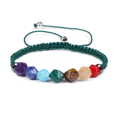 Szabálytalan kőgyöngyök karkötő Természetes kő fonott karkötő Többszínű állítható kézzel készített karkötők férfi női szerencsés ékszerek