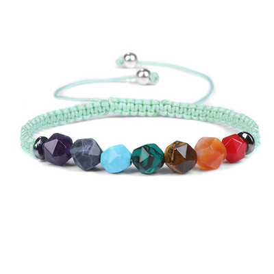 Szabálytalan kőgyöngyök karkötő Természetes kő fonott karkötő Többszínű állítható kézzel készített karkötők férfi női szerencsés ékszerek