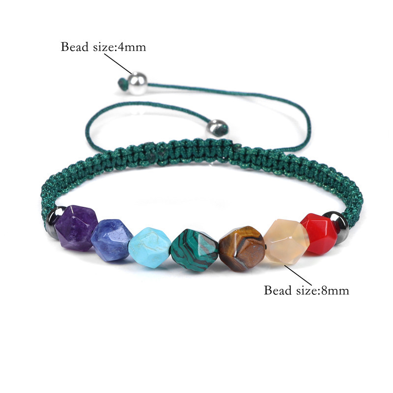 Szabálytalan kőgyöngyök karkötő Természetes kő fonott karkötő Többszínű állítható kézzel készített karkötők férfi női szerencsés ékszerek