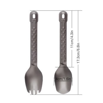 Titanium Spork Spoon Camping Dinner Spork Μαχαιροπίρουνα Μαχαιροπήρουνα Εξωτερικά για το Σπίτι Υπερελαφριά Αξεσουάρ Μαγειρικής Πικ-νικ