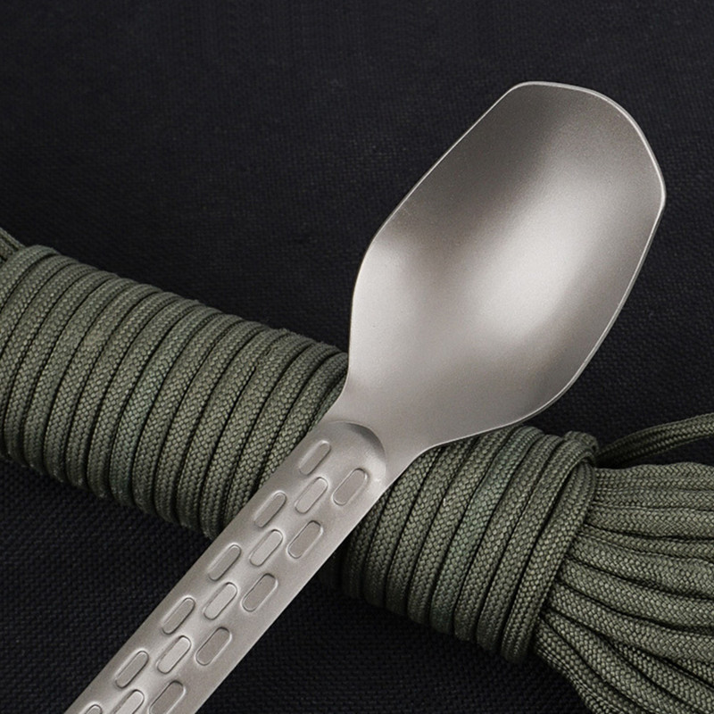 Titanium Spork Spoon Camping Vacsora Spork Evőeszközök Evőeszközök kültéri Otthoni Ultrakönnyű főzési piknik kiegészítők