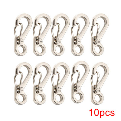 10/20 vnt Mini karabinas lauko išgyvenimo kuprinė užsegamas kabliu raktų pakabuko segtukai EDC maža pakabinama taktinė stovyklavimo įranga