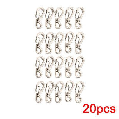 10/20 vnt Mini karabinas lauko išgyvenimo kuprinė užsegamas kabliu raktų pakabuko segtukai EDC maža pakabinama taktinė stovyklavimo įranga