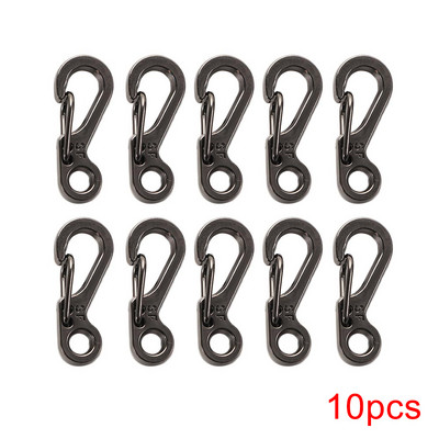 10/20 vnt Mini karabinas lauko išgyvenimo kuprinė užsegamas kabliu raktų pakabuko segtukai EDC maža pakabinama taktinė stovyklavimo įranga