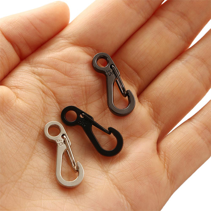 10/20 vnt Mini karabinas lauko išgyvenimo kuprinė užsegamas kabliu raktų pakabuko segtukai EDC maža pakabinama taktinė stovyklavimo įranga