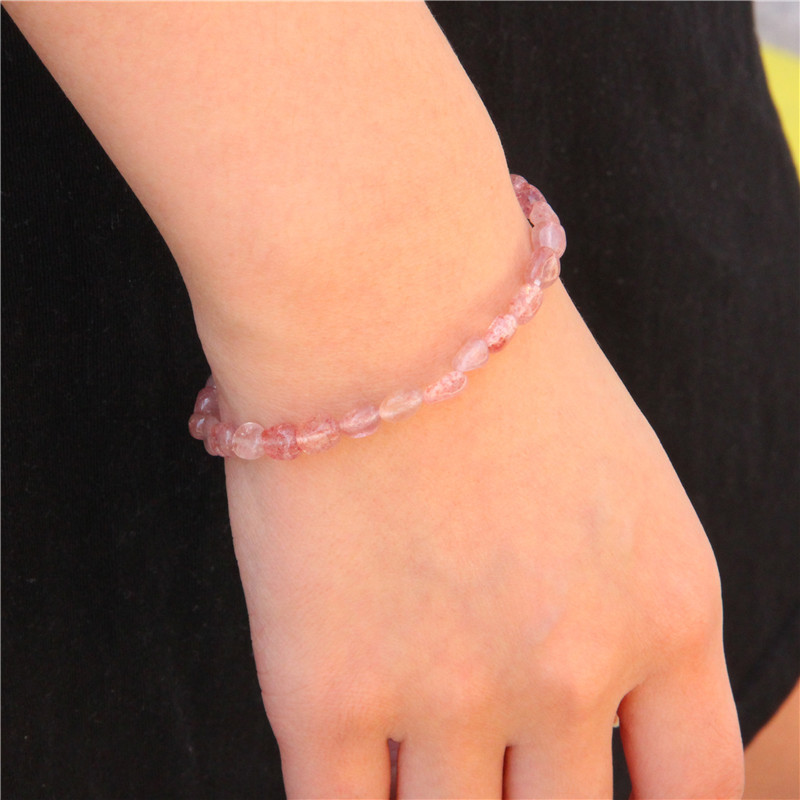 Női karkötő Természetes kő gyöngyök karkötő Színes kvarc kristály karkötők nőknek Elegáns jóga gyógyító ékszer buli ajándék