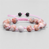 Γυναικείο βραχιόλι από φυσική πέτρα Στρογγυλές χάντρες Πλεκτό Βραχιόλι Χαλαζίας Αχάτες Ελαστικό Σχοινί Βραχιόλια Ανδρικά Προσευχή Διαλογισμός Κοσμήματα