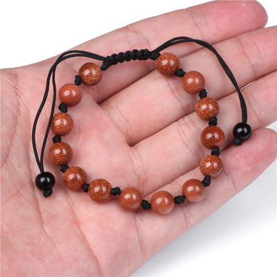 Γυναικείο βραχιόλι από φυσική πέτρα Στρογγυλές χάντρες Πλεκτό Βραχιόλι Χαλαζίας Αχάτες Ελαστικό Σχοινί Βραχιόλια Ανδρικά Προσευχή Διαλογισμός Κοσμήματα