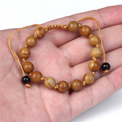 Γυναικείο βραχιόλι από φυσική πέτρα Στρογγυλές χάντρες Πλεκτό Βραχιόλι Χαλαζίας Αχάτες Ελαστικό Σχοινί Βραχιόλια Ανδρικά Προσευχή Διαλογισμός Κοσμήματα