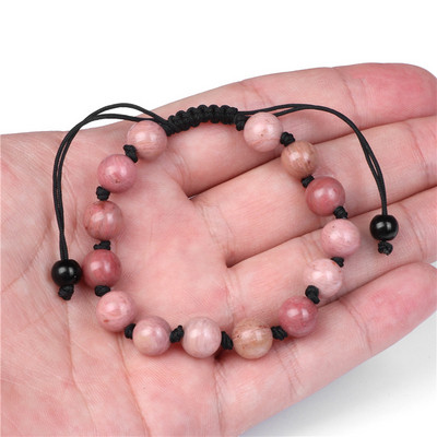Γυναικείο βραχιόλι από φυσική πέτρα Στρογγυλές χάντρες Πλεκτό Βραχιόλι Χαλαζίας Αχάτες Ελαστικό Σχοινί Βραχιόλια Ανδρικά Προσευχή Διαλογισμός Κοσμήματα
