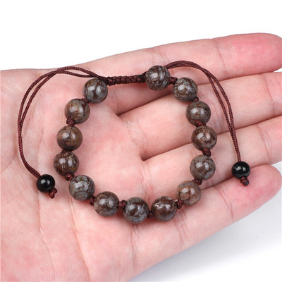 Γυναικείο βραχιόλι από φυσική πέτρα Στρογγυλές χάντρες Πλεκτό Βραχιόλι Χαλαζίας Αχάτες Ελαστικό Σχοινί Βραχιόλια Ανδρικά Προσευχή Διαλογισμός Κοσμήματα