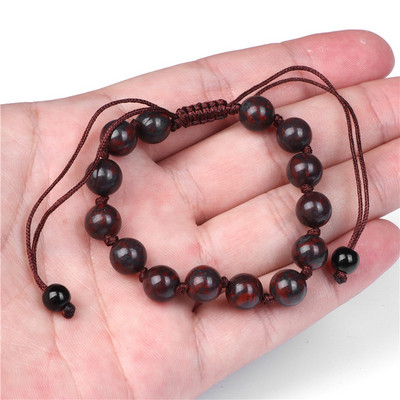 Γυναικείο βραχιόλι από φυσική πέτρα Στρογγυλές χάντρες Πλεκτό Βραχιόλι Χαλαζίας Αχάτες Ελαστικό Σχοινί Βραχιόλια Ανδρικά Προσευχή Διαλογισμός Κοσμήματα