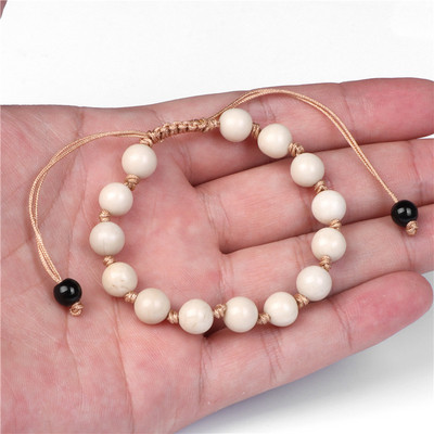 Γυναικείο βραχιόλι από φυσική πέτρα Στρογγυλές χάντρες Πλεκτό Βραχιόλι Χαλαζίας Αχάτες Ελαστικό Σχοινί Βραχιόλια Ανδρικά Προσευχή Διαλογισμός Κοσμήματα