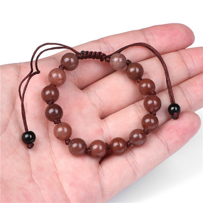 Γυναικείο βραχιόλι από φυσική πέτρα Στρογγυλές χάντρες Πλεκτό Βραχιόλι Χαλαζίας Αχάτες Ελαστικό Σχοινί Βραχιόλια Ανδρικά Προσευχή Διαλογισμός Κοσμήματα