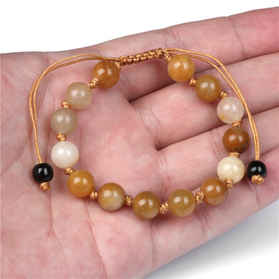 Γυναικείο βραχιόλι από φυσική πέτρα Στρογγυλές χάντρες Πλεκτό Βραχιόλι Χαλαζίας Αχάτες Ελαστικό Σχοινί Βραχιόλια Ανδρικά Προσευχή Διαλογισμός Κοσμήματα