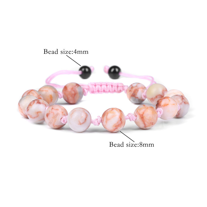 Γυναικείο βραχιόλι από φυσική πέτρα Στρογγυλές χάντρες Πλεκτό Βραχιόλι Χαλαζίας Αχάτες Ελαστικό Σχοινί Βραχιόλια Ανδρικά Προσευχή Διαλογισμός Κοσμήματα