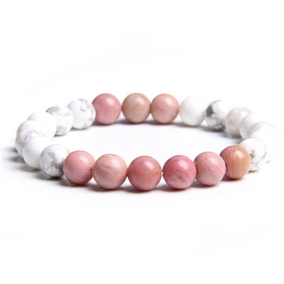 Naiste helmestega käevõru Naturaalsest rodokrosiidist fluoriidist kivist helmed võluvad käevõrud ümmarguse energiaga jooga elegantsed ehted Homme kingitused