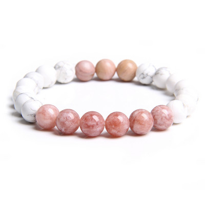 Naiste helmestega käevõru Naturaalsest rodokrosiidist fluoriidist kivist helmed võluvad käevõrud ümmarguse energiaga jooga elegantsed ehted Homme kingitused