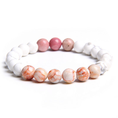 Naiste helmestega käevõru Naturaalsest rodokrosiidist fluoriidist kivist helmed võluvad käevõrud ümmarguse energiaga jooga elegantsed ehted Homme kingitused