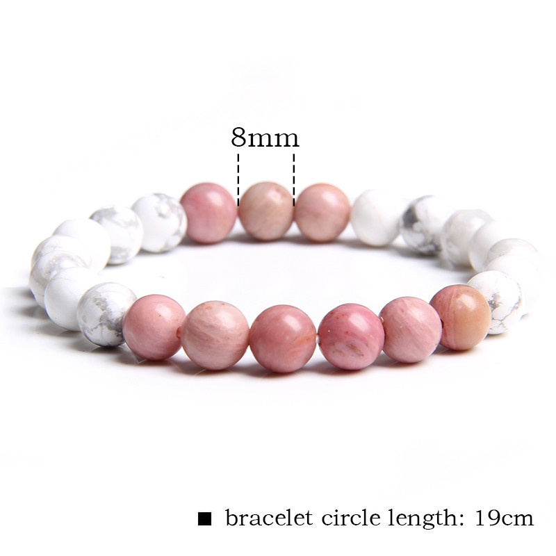 Naiste helmestega käevõru Naturaalsest rodokrosiidist fluoriidist kivist helmed võluvad käevõrud ümmarguse energiaga jooga elegantsed ehted Homme kingitused