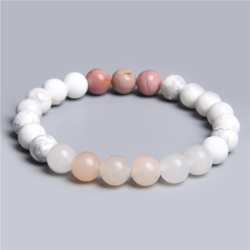 Naiste helmestega käevõru Naturaalsest rodokrosiidist fluoriidist kivist helmed võluvad käevõrud ümmarguse energiaga jooga elegantsed ehted Homme kingitused