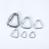 Trikampis greito sujungimo žiedas, alpinizmo sagtis, nerūdijančio plieno karabinas, užsegamas kabliukas, sagtis, varžtas, užraktas, 6 dydžio raktų pakabukas