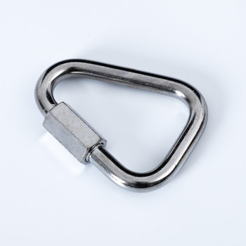 Триъгълен пръстен за бързо свързване Алпинистка катарама Карабинер от неръждаема стомана Закопчалка Кука Ключодържател Ключодържател 6 размера