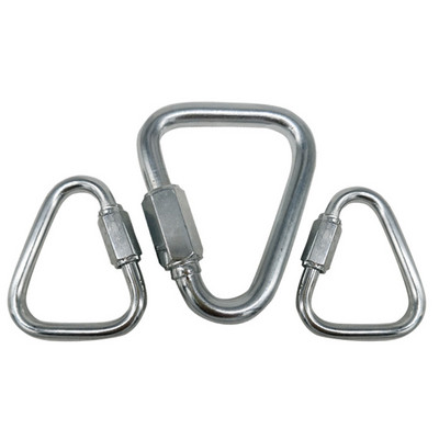 Trikampis greito sujungimo žiedas, alpinizmo sagtis, nerūdijančio plieno karabinas, užsegamas kabliukas, sagtis, varžtas, užraktas, 6 dydžio raktų pakabukas