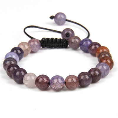 Zaļās ahāta rokassprādze 8 mm pūķa vēnām, plaisātas agata akmens rokassprādzes, regulējamas sievietēm vīriešiem, rokām darinātas enerģijas rokassprādzes rotaslietas