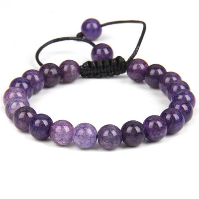 Zaļās ahāta rokassprādze 8 mm pūķa vēnām, plaisātas agata akmens rokassprādzes, regulējamas sievietēm vīriešiem, rokām darinātas enerģijas rokassprādzes rotaslietas