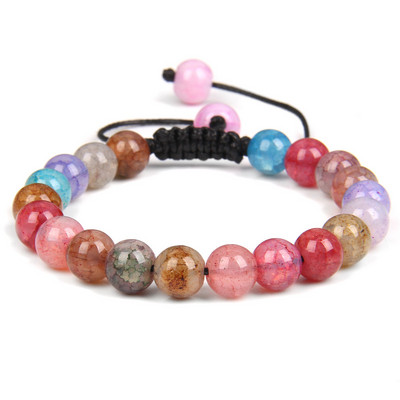 Zaļās ahāta rokassprādze 8 mm pūķa vēnām, plaisātas agata akmens rokassprādzes, regulējamas sievietēm vīriešiem, rokām darinātas enerģijas rokassprādzes rotaslietas