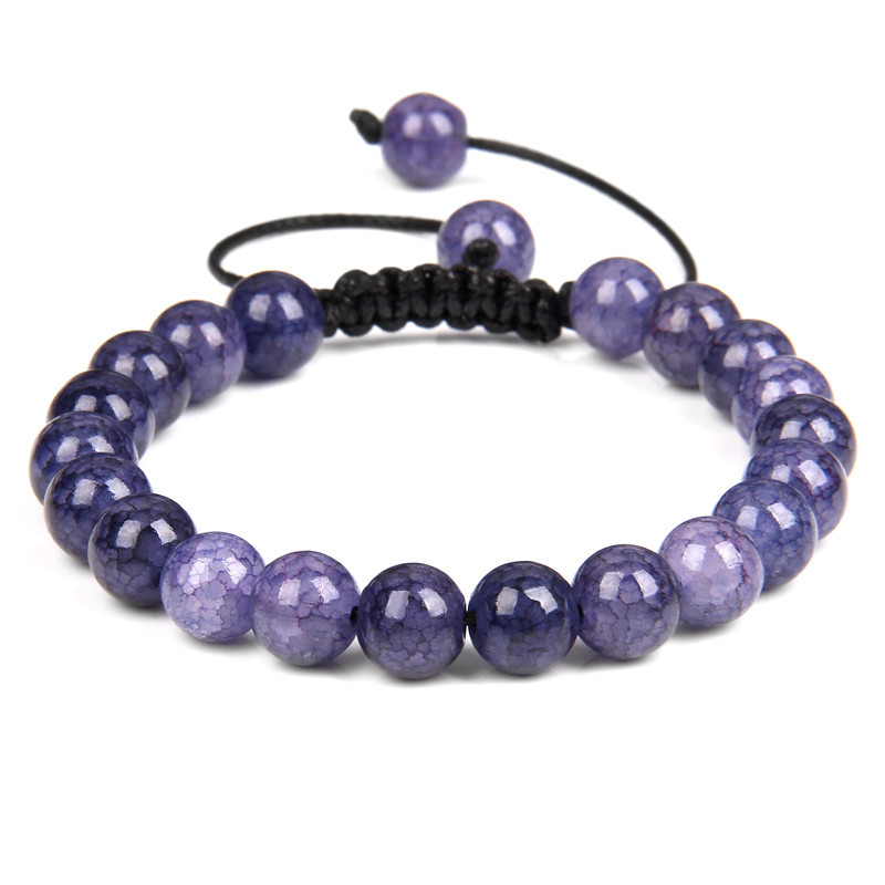 Zaļās ahāta rokassprādze 8 mm pūķa vēnām, plaisātas agata akmens rokassprādzes, regulējamas sievietēm vīriešiem, rokām darinātas enerģijas rokassprādzes rotaslietas