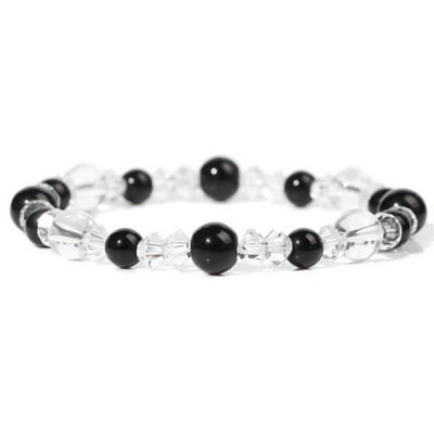 Sieviešu dabīgā akmens ahāts rokassprādze Balta kristāla krelles rokassprādze Moderns apaļš krelles rokassprādzes Reiki jogas rotaslietas sievietēm vīriešiem