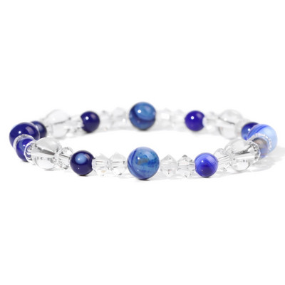 Sieviešu dabīgā akmens ahāts rokassprādze Balta kristāla krelles rokassprādze Moderns apaļš krelles rokassprādzes Reiki jogas rotaslietas sievietēm vīriešiem