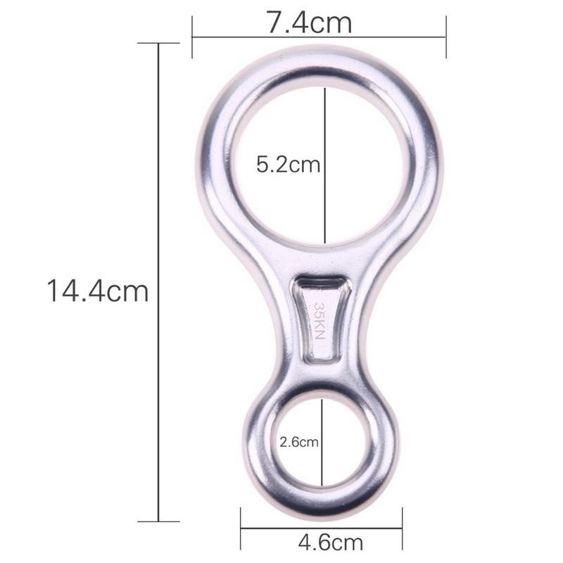 Klinšu kāpšanas nolaišanās 8 vārdu kāpšanas riņķveida virves nolaižamā zobrata nolaišanas ierīce 35 kN pašbremzējoša apstāšanās virves skavas kāpšanas rīks