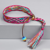 Πολύχρωμο Βραχιόλι Bohemia Braided Γυναικείο Μόδα Φούντα Βραχιόλι Χειροποίητο Ρυθμιζόμενο Σχοινί Βραχιόλια Ανδρικά Vintage Fridens Κοσμήματα