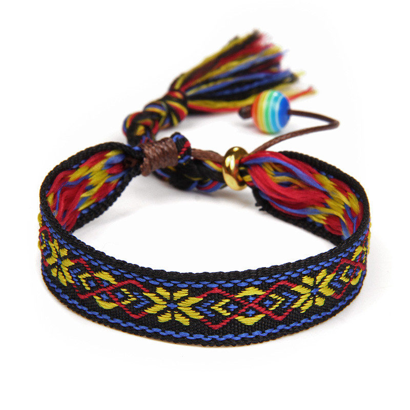 Πολύχρωμο Βραχιόλι Bohemia Braided Γυναικείο Μόδα Φούντα Βραχιόλι Χειροποίητο Ρυθμιζόμενο Σχοινί Βραχιόλια Ανδρικά Vintage Fridens Κοσμήματα