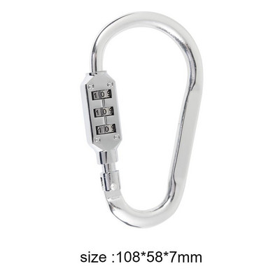 Karštas išpardavimas Slaptažodžio užraktas Smulkiai apdorotas 3 rinkimo numerio rinkimo numerio slaptažodžio spyna Iš naujo nustatoma kombinacija Seifo kodas Karabina Spynos Laipiojimas