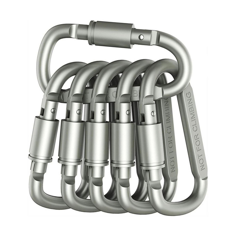 5Gb karabīnes ceļojumu komplekts, kempinga aprīkojums, sakausējums, alumīnijs, izdzīvošanas aprīkojums, alpīnisma āķis, āra karabīne GYH