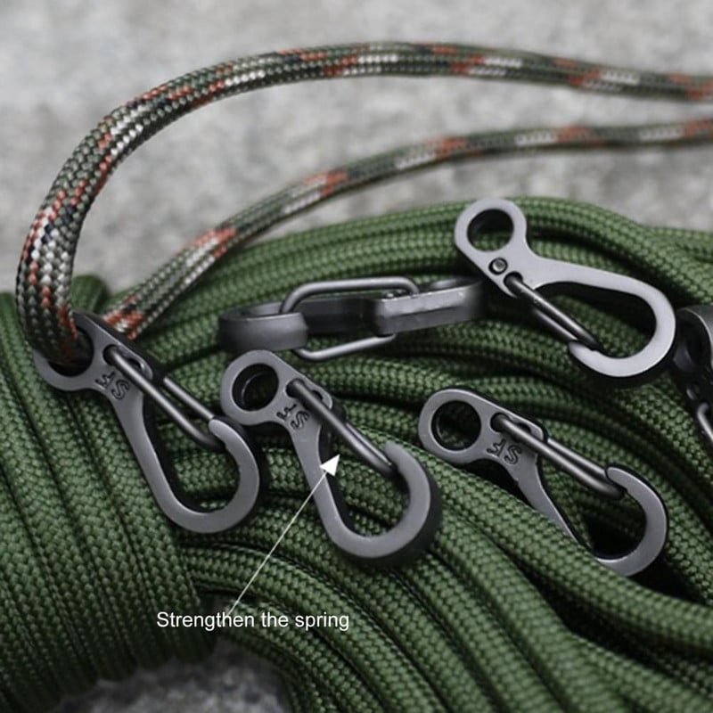 10db mini karabiner kapcsok apró ötvözet rugós kampós kulcstartó kapcsok kis akasztós csat hátizsákos kempingpalackhoz