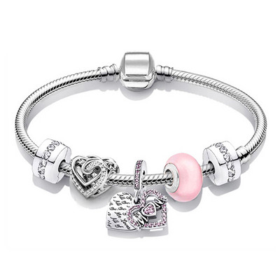 Novi dolazak, posrebrena narukvica s privjeskom za žene s kristalnim perlama, hlačama DIY modni brend, slatke životinje, ljubimci, nakit, poklon