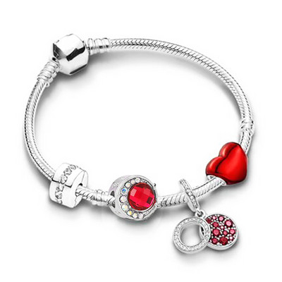 Nauja Sidabruota žavinga apyrankė moterims su krištoliniais karoliukais, kelnaitės „pasidaryk pats“ Mados prekės ženklo mielas gyvūnas, papuošalas, dovana