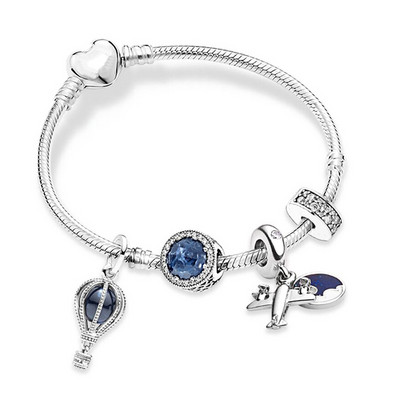 Nauja Sidabruota žavinga apyrankė moterims su krištoliniais karoliukais, kelnaitės „pasidaryk pats“ Mados prekės ženklo mielas gyvūnas, papuošalas, dovana